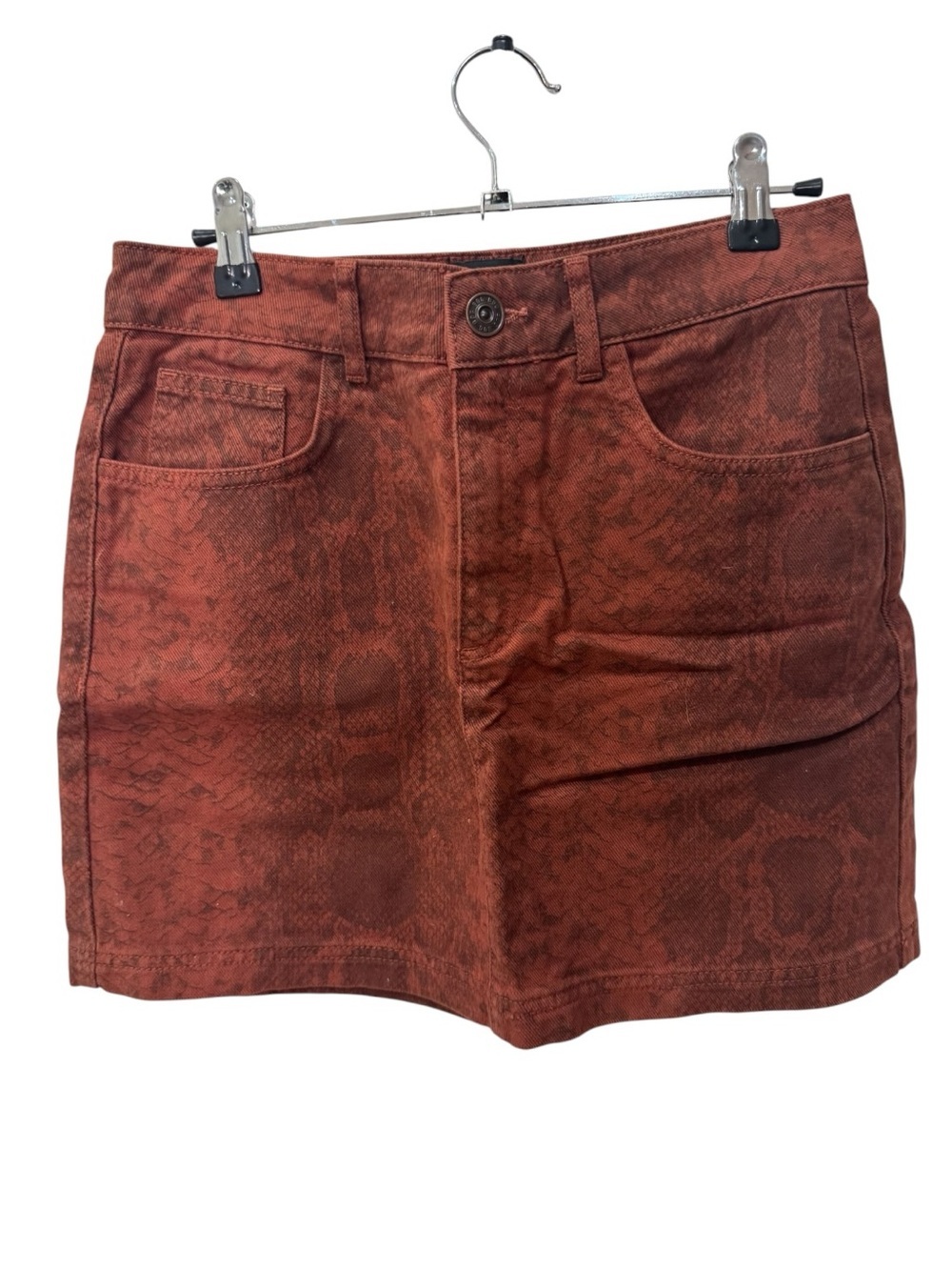 BDG Brick Snake Print Denim Mini Skirt size S